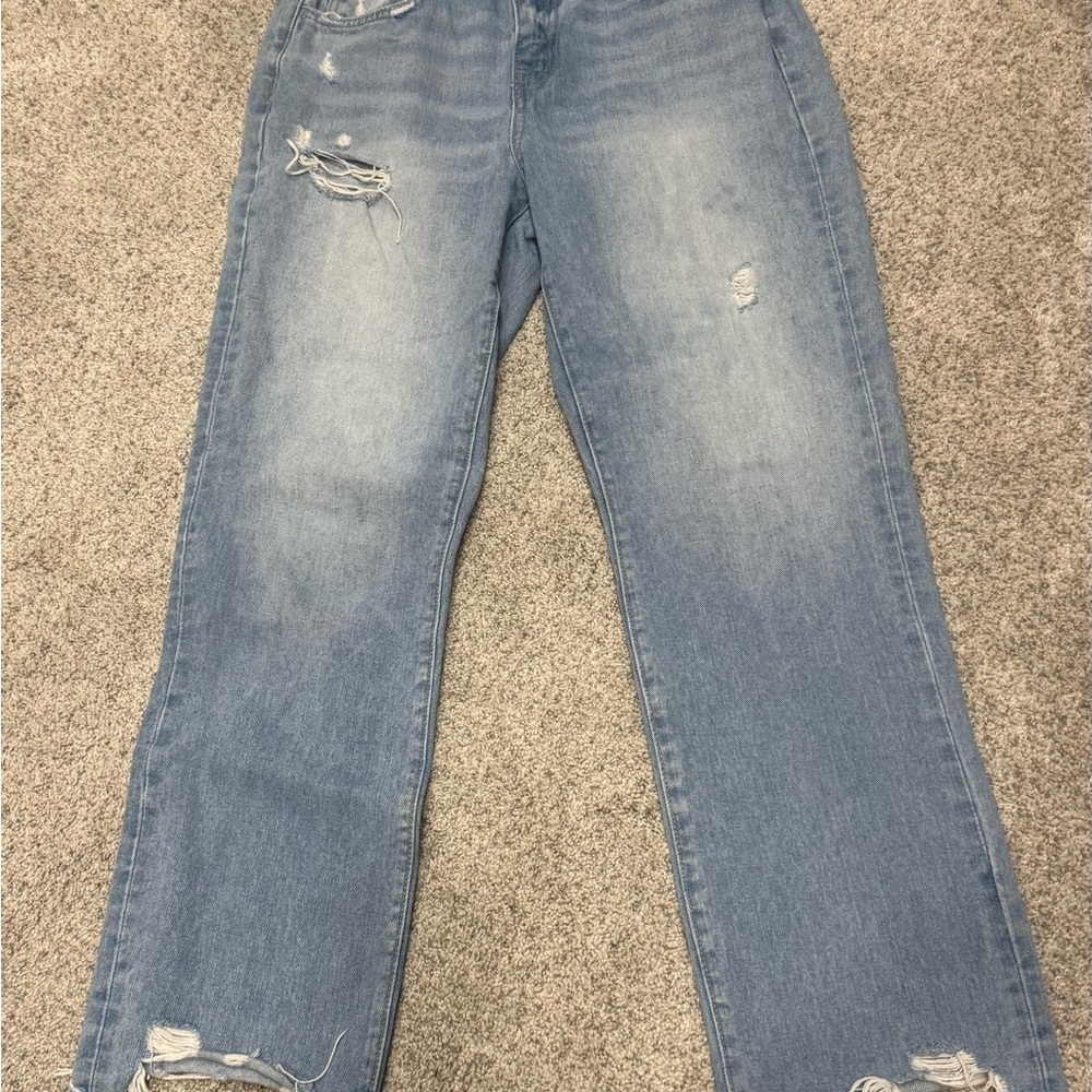 Flying Monkey Light Blue Vintage Straight Leg Jeans - Picture 5 of 12